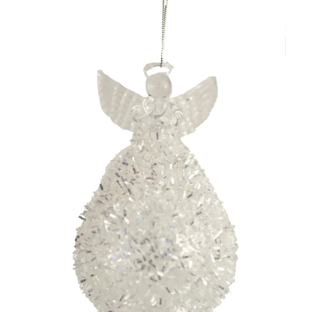 The Christmas Shop Glass Angel| Glass|Silver & White Theme
