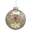 The Christmas Shop Glass Ball With Sequins| Glass|Glass