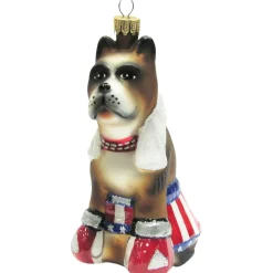 The Christmas Shop Glass Boxer Dog| Characters|Glass