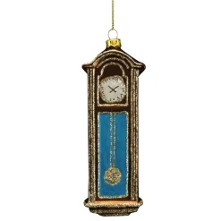The Christmas Shop Glass Grandfather Clock| Glass|Gold Theme