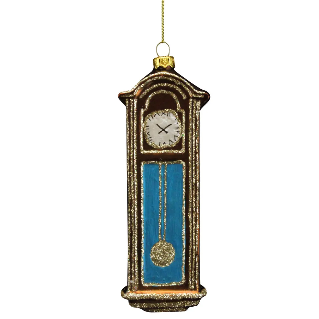 The Christmas Shop Glass Grandfather Clock| Glass|Gold Theme