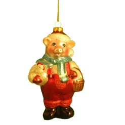 The Christmas Shop Glass Santa Pig| Characters|Glass