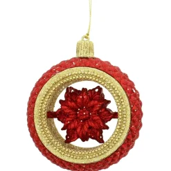 The Christmas Shop Glitter Finial| Red Theme