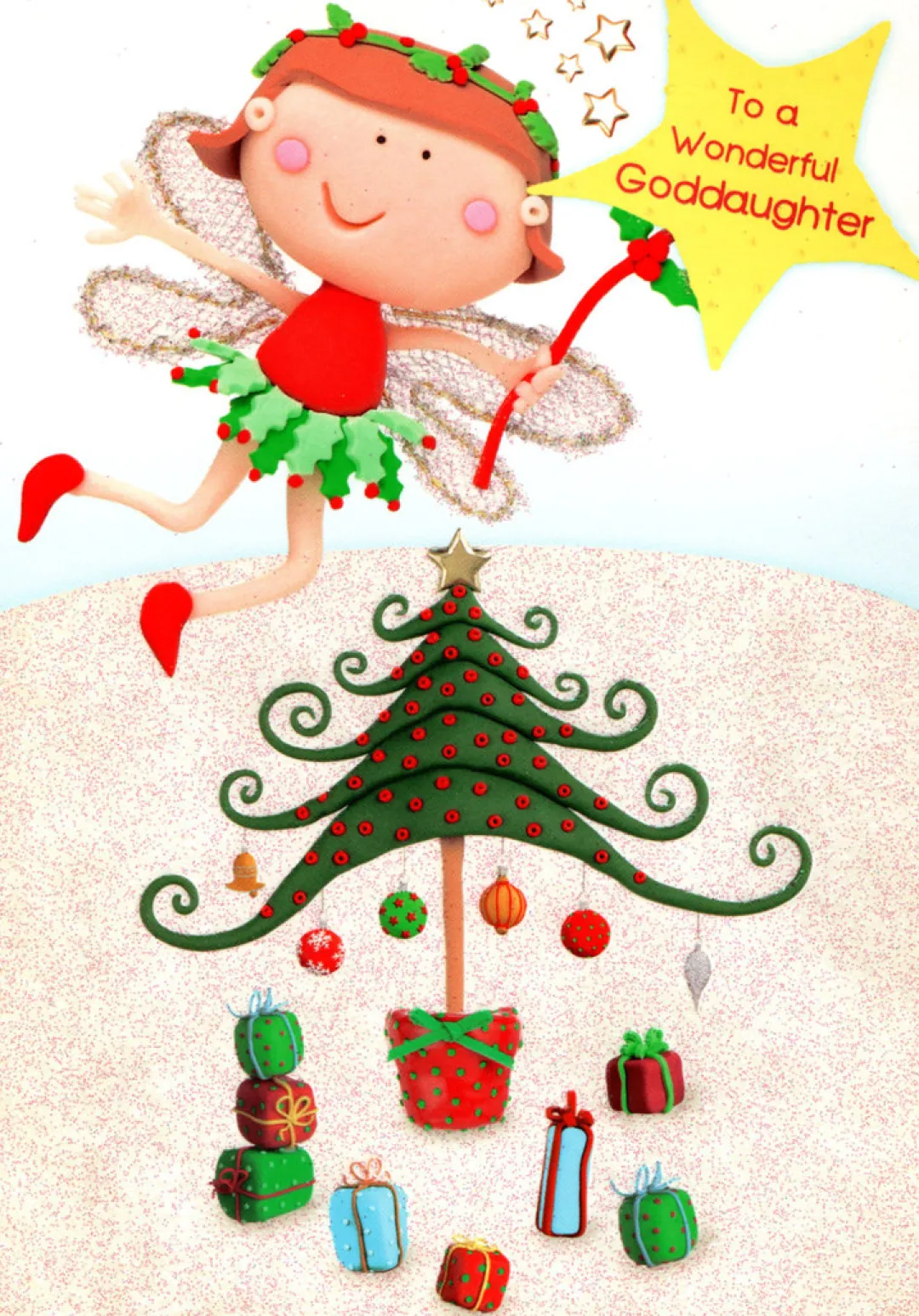 The Christmas Shop Goddaughter Christmas Card| Cards For Relatives|Single Cards