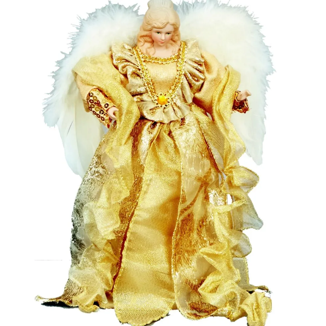 The Christmas Shop Gold Angel| Gold Theme|Treetop Angels