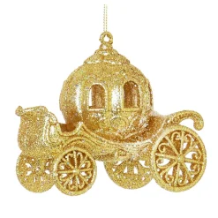 The Christmas Shop Gold Glitter Carriage| Gold Theme