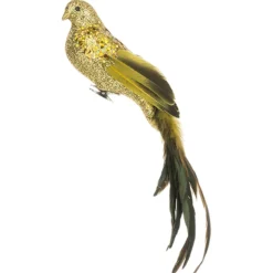 The Christmas Shop Gold Long Tail Bird| Other Colours|Gold Theme
