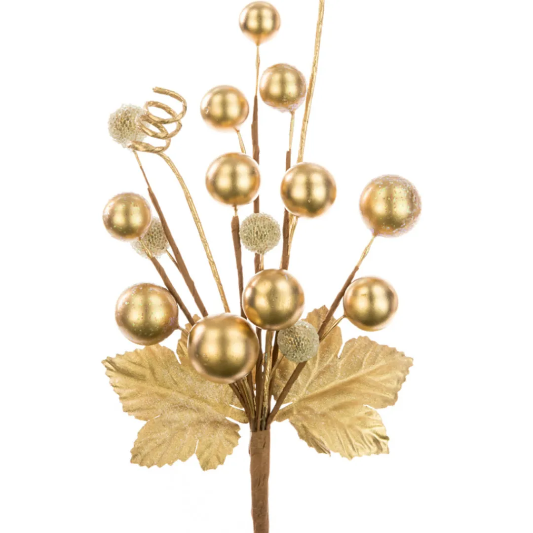 The Christmas Shop Gold Mixed Berry Pick| Picks & Berries|Gold Theme