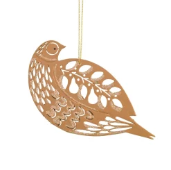 The Christmas Shop Gold Partridge| Wood|Gold Theme