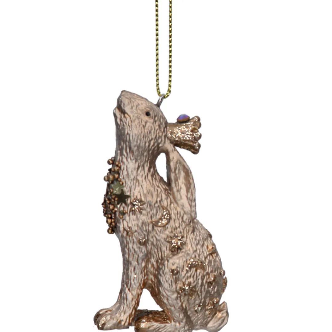 The Christmas Shop Gold Resin Hare| Gold Theme