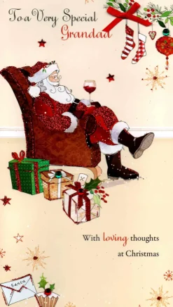 The Christmas Shop Grandad Christmas Card| Cards For Relatives