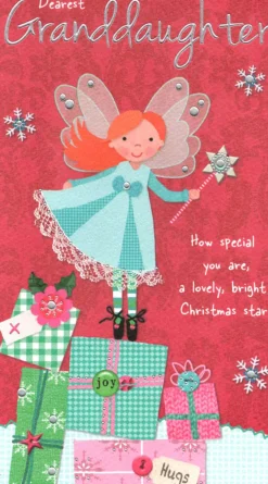 The Christmas Shop Granddaughter Christmas Card| Cards For Relatives