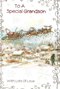 The Christmas Shop Grandson Christmas Card| Cards For Relatives