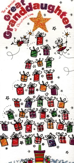 The Christmas Shop Great Granddaughter Christmas Card| Cards For Relatives