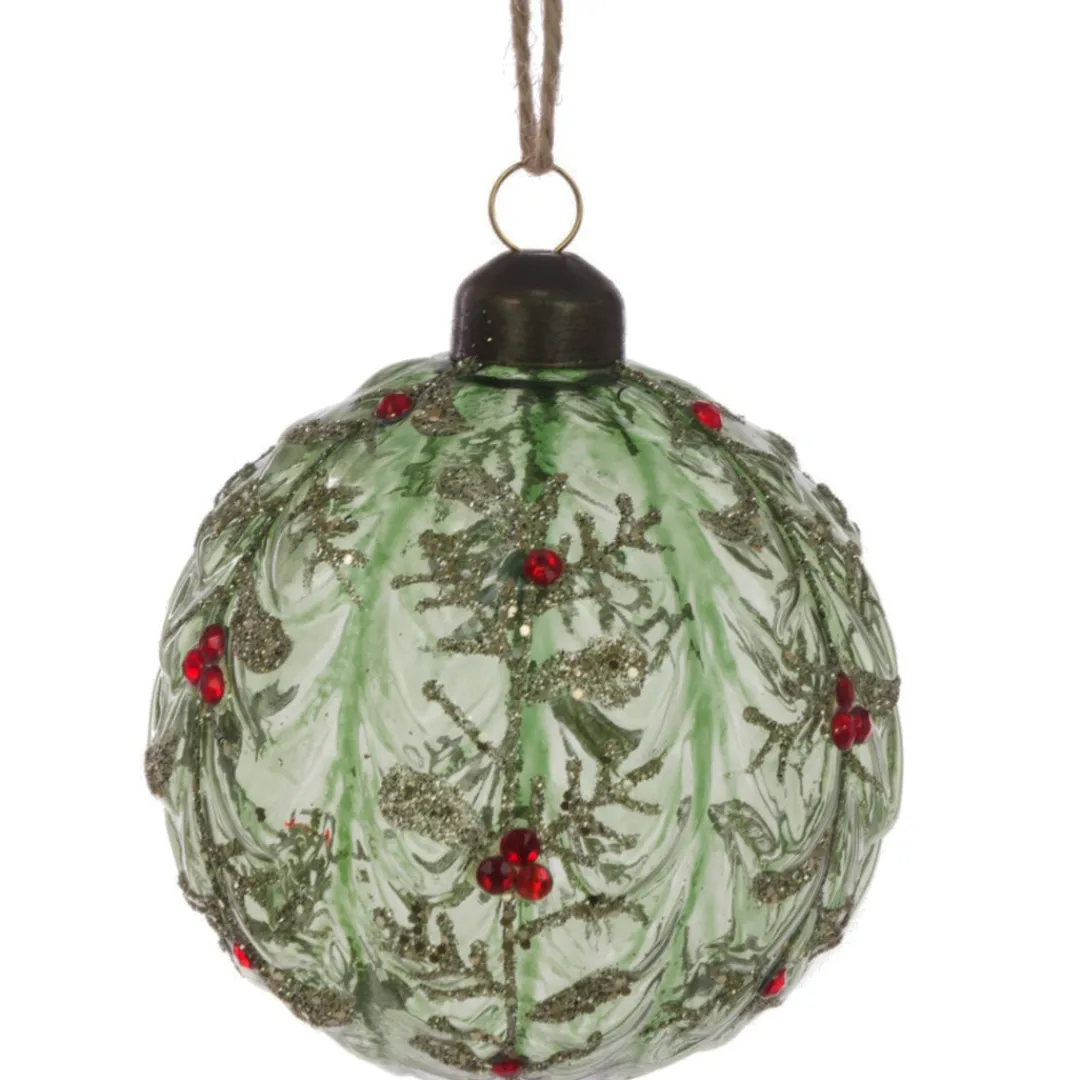 The Christmas Shop Green Melanie Bauble| Glass|Glass
