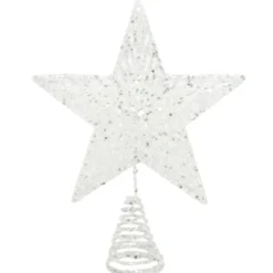 The Christmas Shop Iridescent White Treetop Star| Treetop Stars|Silver & White Theme