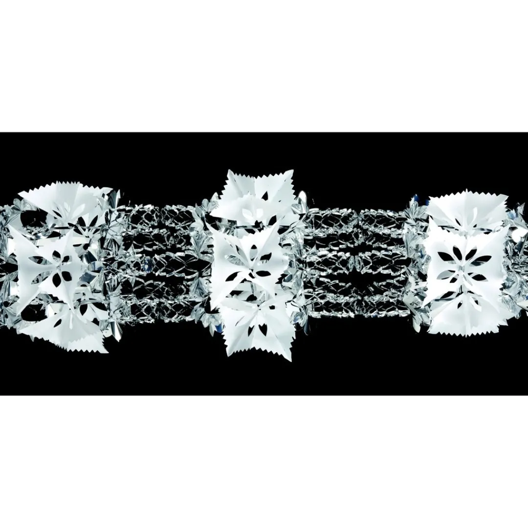 The Christmas Shop Large Silver/White Foil Garland| Foil Decorations|Garlands