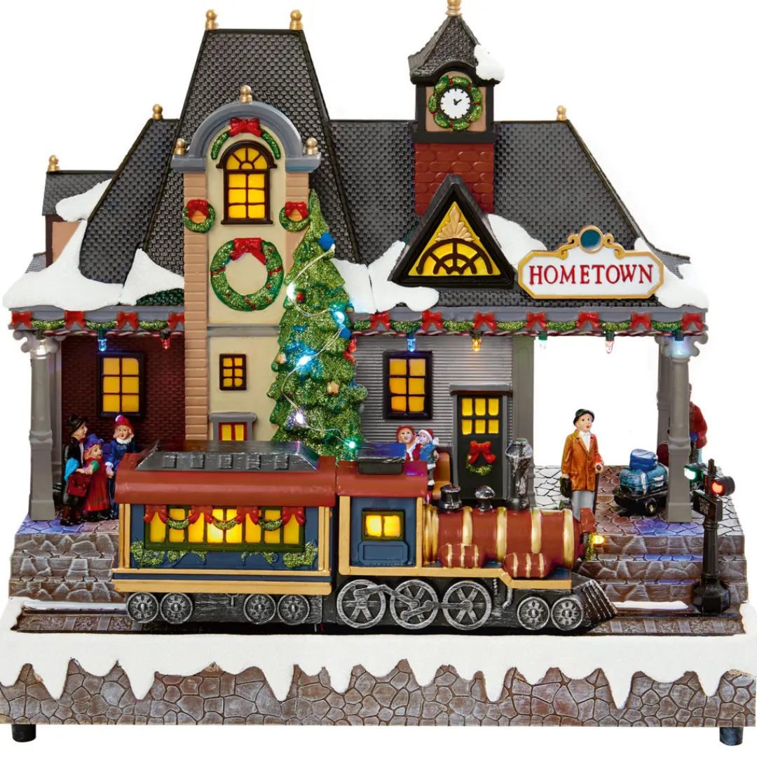 The Christmas Shop Lit Musical Train Station| Musicals|Lighted Houses