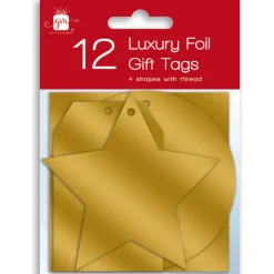 The Christmas Shop Luxury Foil Gift Tags| Tags & Labels