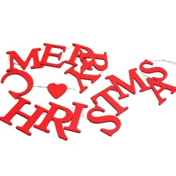 The Christmas Shop Merry Christmas Garland| Banners & Signs|Red Theme