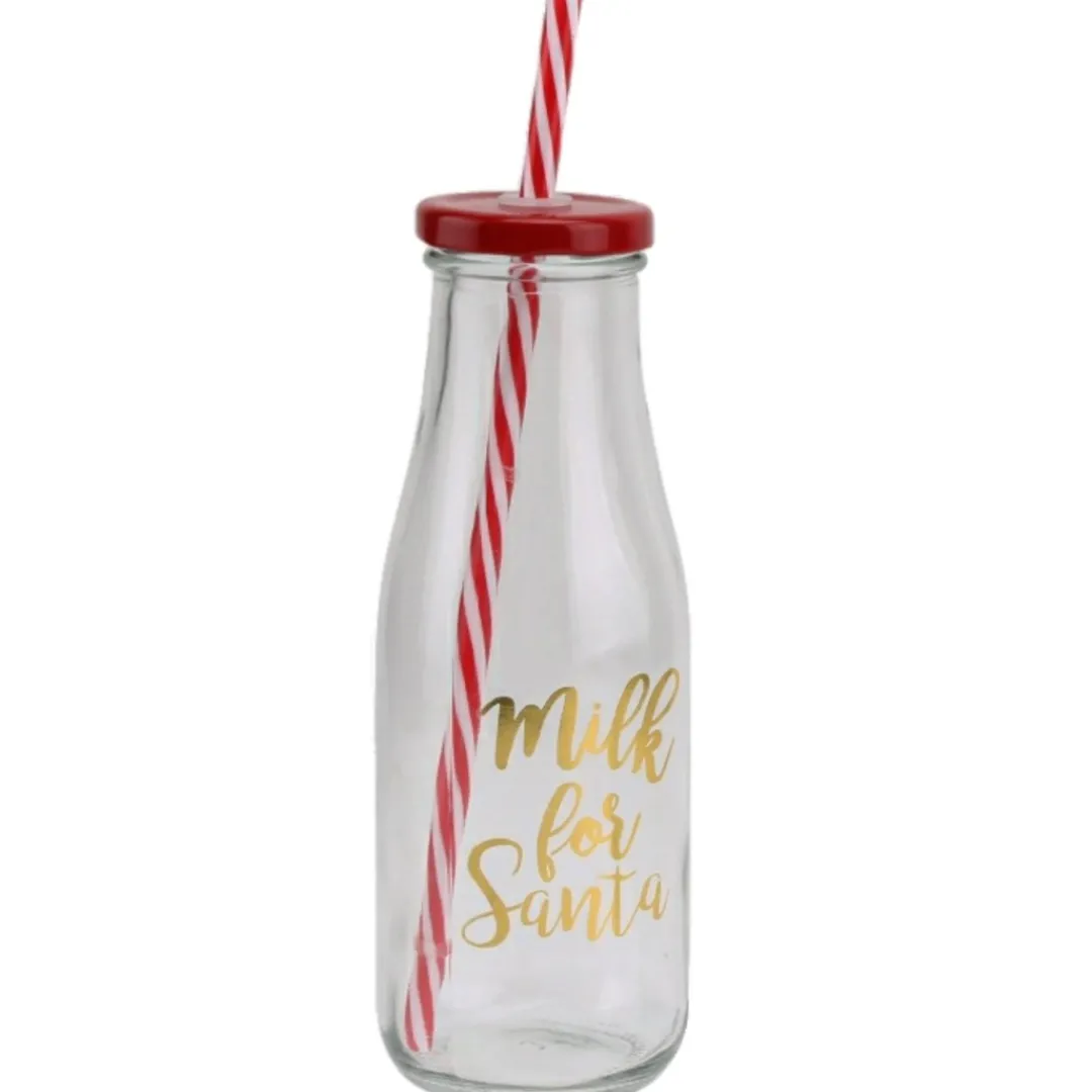 The Christmas Shop Milk Bottle For Santa| Novelties|Tableware
