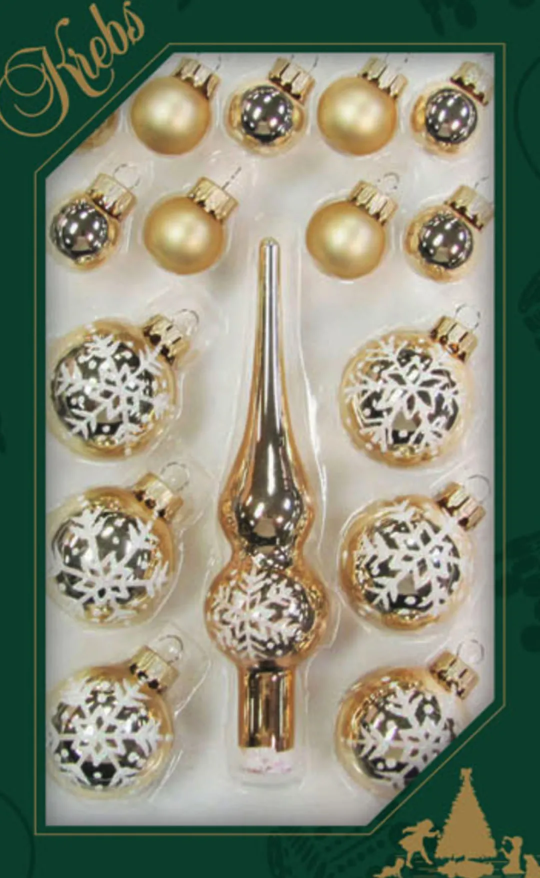 The Christmas Shop Mini Gold Trim Set| Glass|Gold Theme