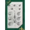 The Christmas Shop Mini Silver Trim Set| Glass|Silver & White Theme