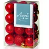 The Christmas Shop 30mm Red Baubles| Red Theme|Shatterproof