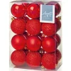 The Christmas Shop 60mm Red Shatterproof Baubles| Red Theme|Shatterproof