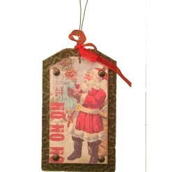 The Christmas Shop Old World Santa Ho Ho Ho Sign| Other Colours