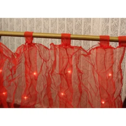 The Christmas Shop Organza Curtain With Lights| Electric Operated Lights