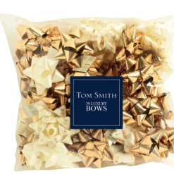 The Christmas Shop Pack Of Gold & Cream Bows| Bows