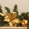 The Christmas Shop Pine Twig Garland With Gold Trimmings| Garlands