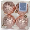 The Christmas Shop Pink Blush Ice Baubles| Shatterproof