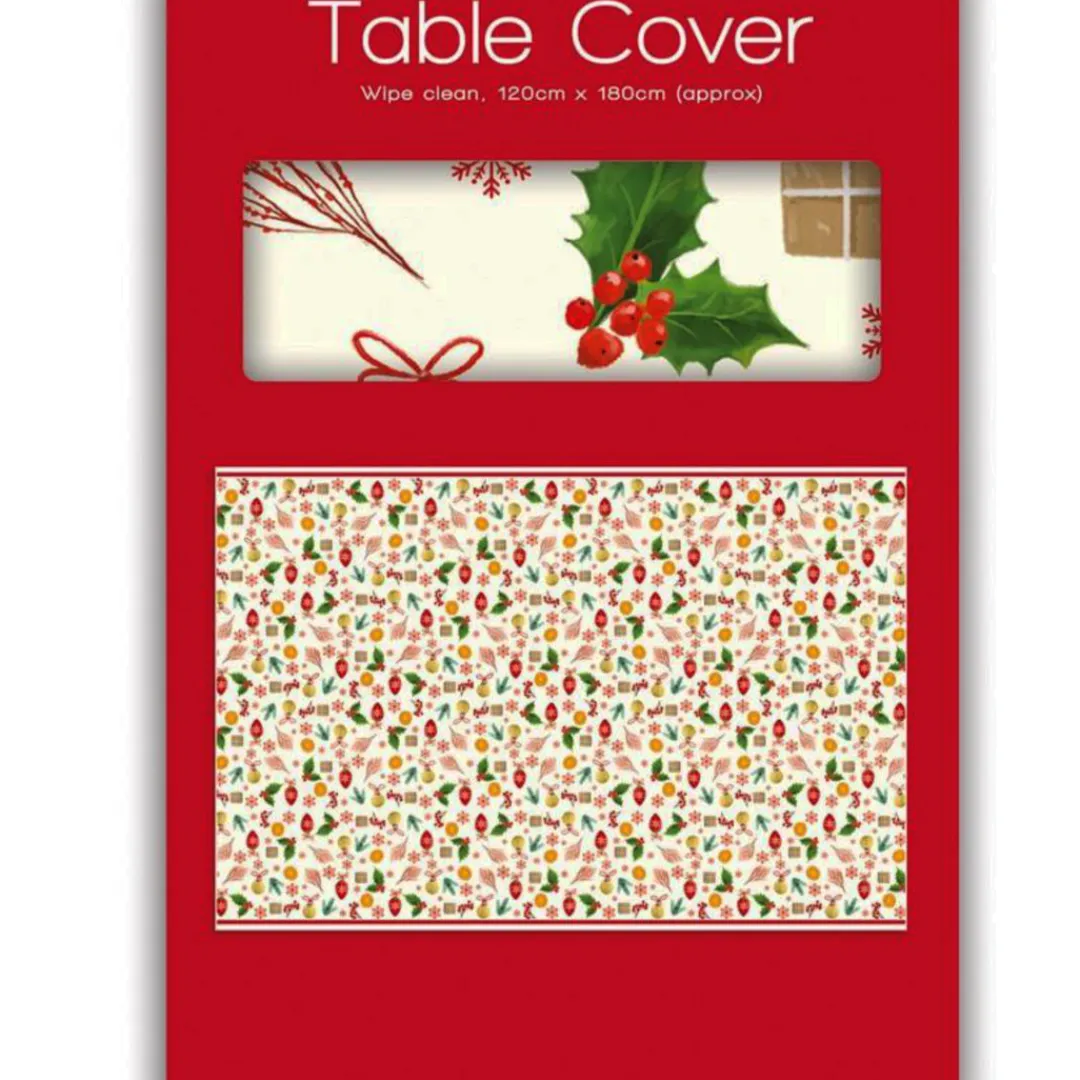 The Christmas Shop Plastic Table Cover| Tablecloths