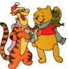 The Christmas Shop Pooh & Tigger Wndow Sticker| Window Clings