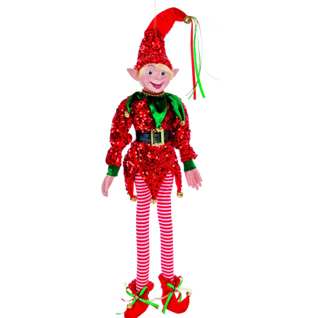 The Christmas Shop Poseable Elf| Characters|Red Theme