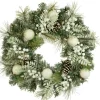 The Christmas Shop Prelit Frosted Berry Wreath| Wreaths