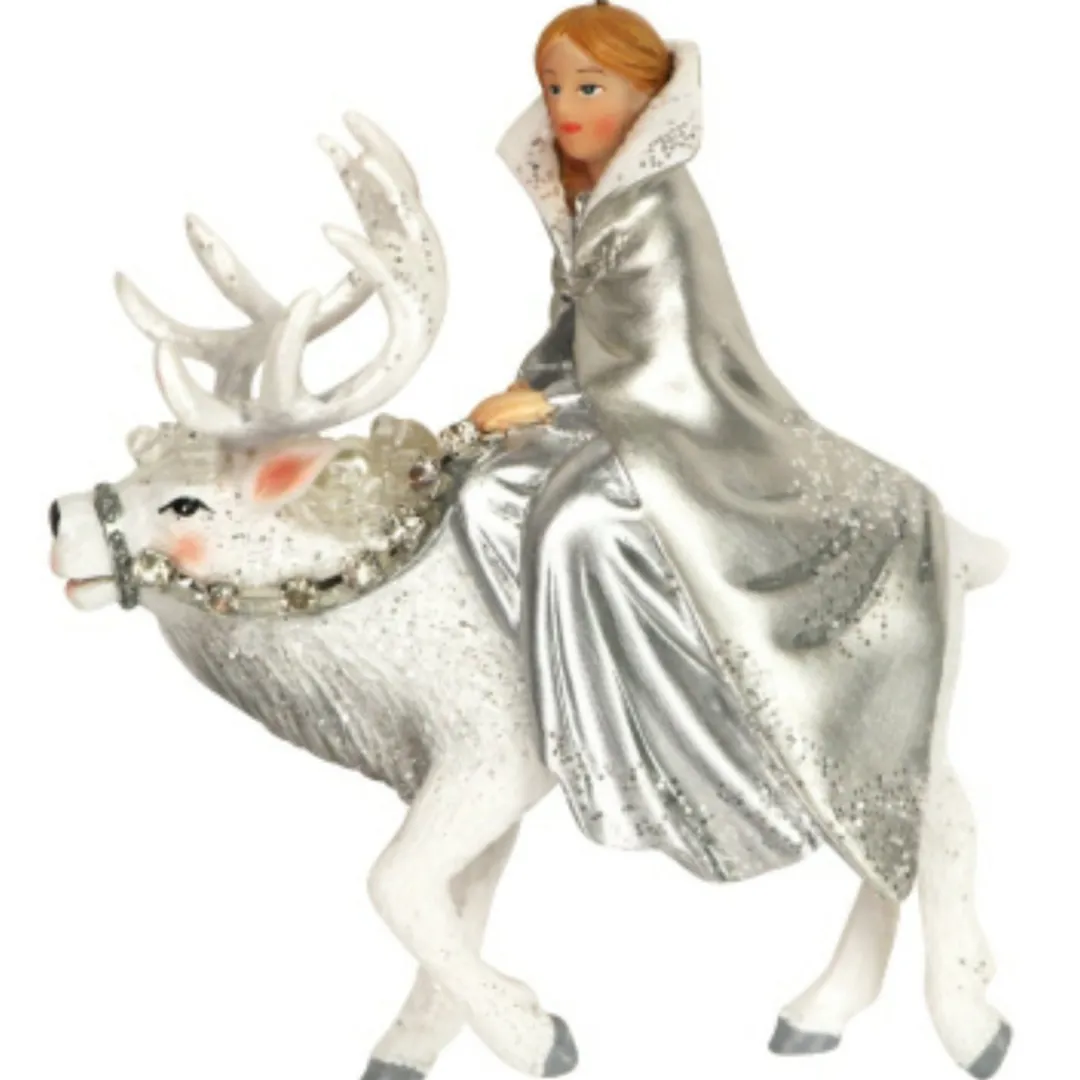 The Christmas Shop Princess On Reindeer| Characters|Silver & White Theme