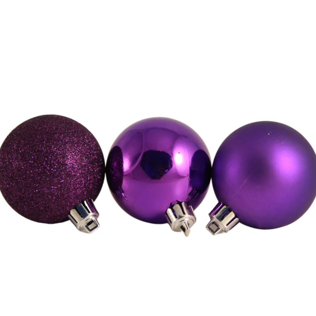 The Christmas Shop Purple Shatterproof Baubles| Other Colours|Shatterproof
