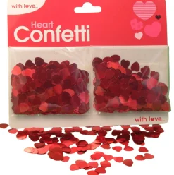 The Christmas Shop Red Foil Heart Sprinkles| Single Cards|Tableware