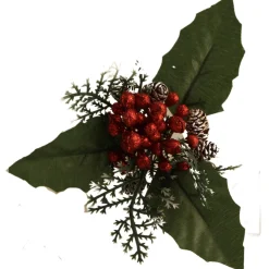 The Christmas Shop Red Glitter Berry Pick| Picks & Berries|Red Theme