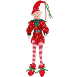 The Christmas Shop Red Sequin Elf| Christmas Figures|Characters