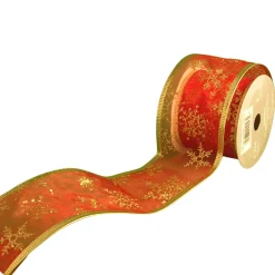 The Christmas Shop Red Sheer Ribbon| Ribbon|Red Theme