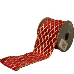 The Christmas Shop Red Velvet Ribbon| Ribbon|Red Theme