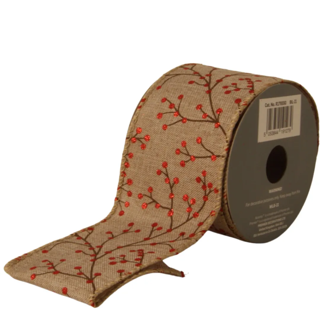 The Christmas Shop Rustic Ribbon| Ribbon|Gold Theme