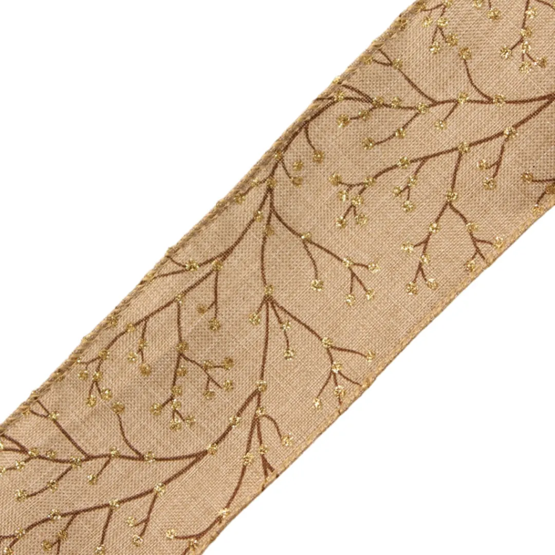 The Christmas Shop Rustic Ribbon| Ribbon|Gold Theme