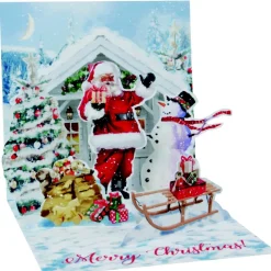 The Christmas Shop Santa & Snowman Card| Single Cards