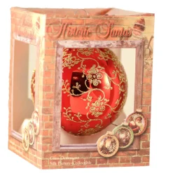 The Christmas Shop Santa Bauble| Glass|Glass