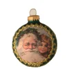 The Christmas Shop Santa Bauble| Glass|Glass